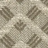 Woven fabric texture in beige and light brown, displaying a dense herringbone pattern with angled, intersecting lines and a matte finish.